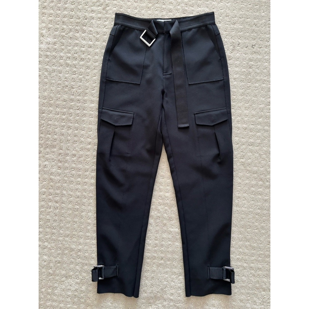 Holzweiler Skunk Pants Trouser Cargo Style Black Size S 90's High Fashion Runway